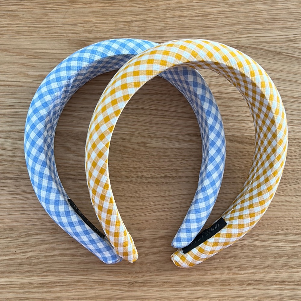 Anthropologie Gingham Headbands